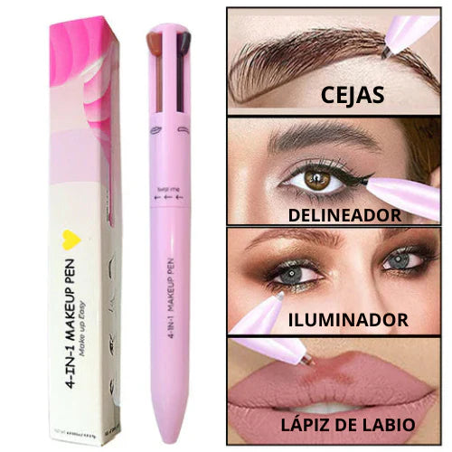 Lápiz de Maquillaje 4 en 1 multifuncional